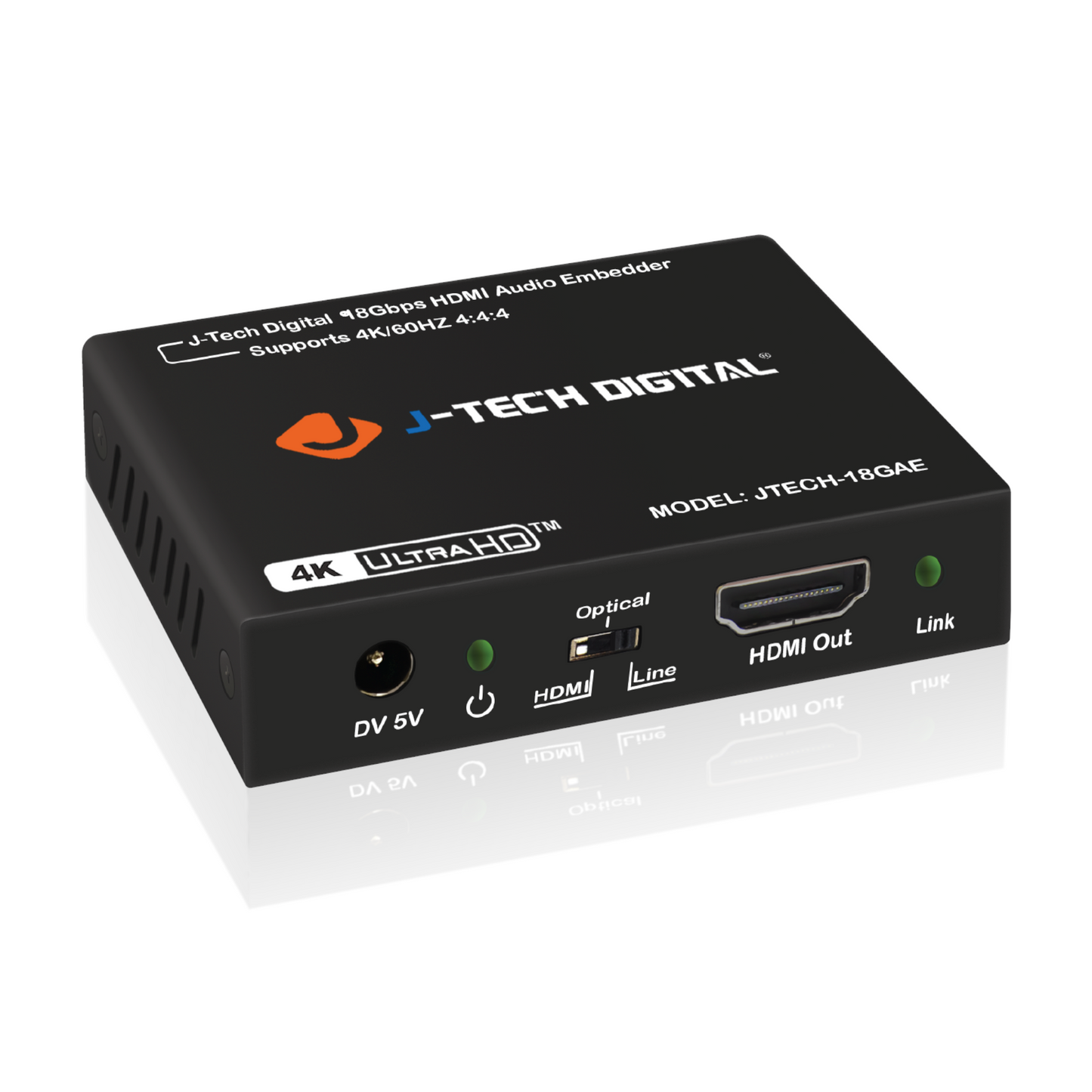 18Gbps HDMI Digital/Analog Audio Embedder 4K@60Hz 4:4:4