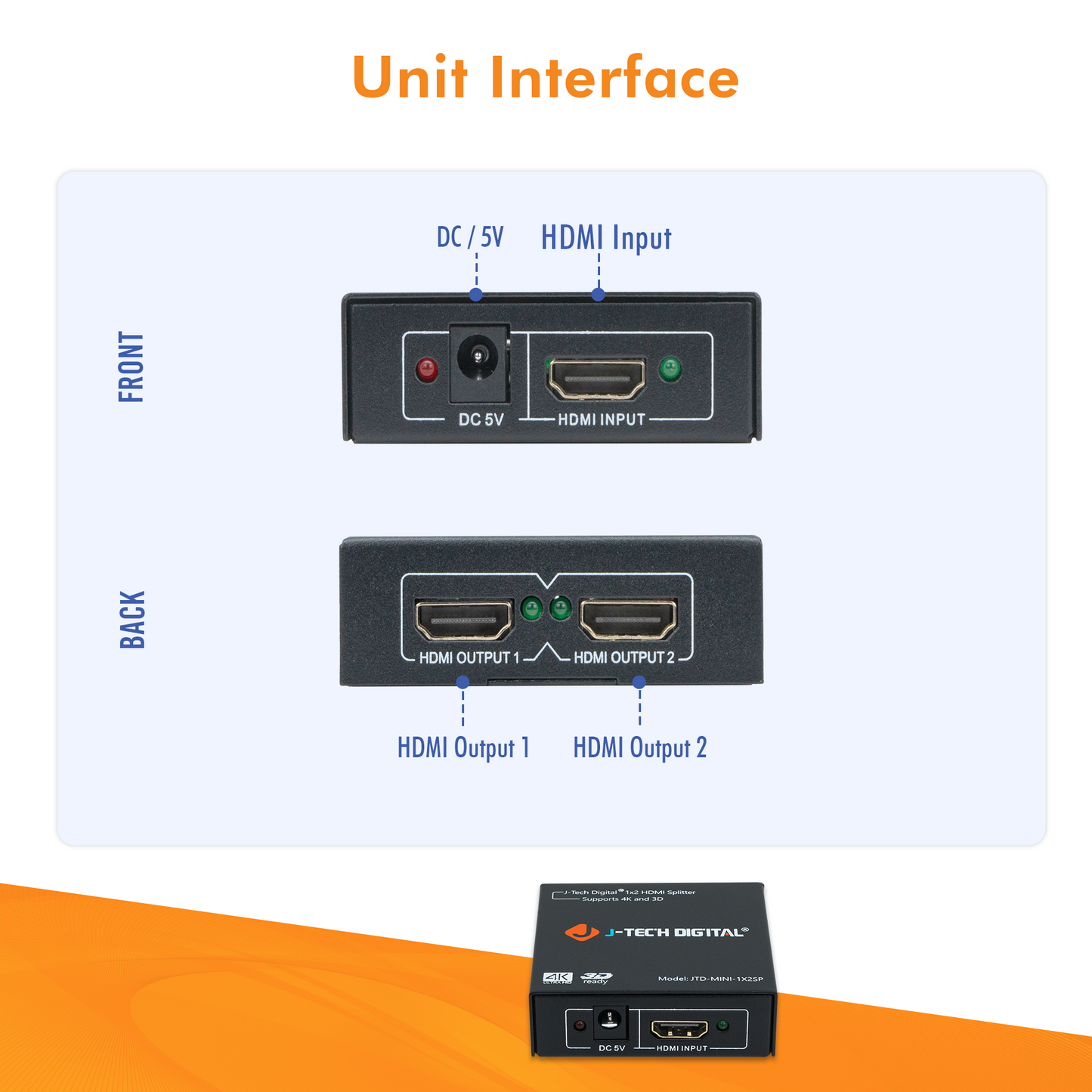 1×2 4K 60Hz 4:2:0 HDMI Splitter