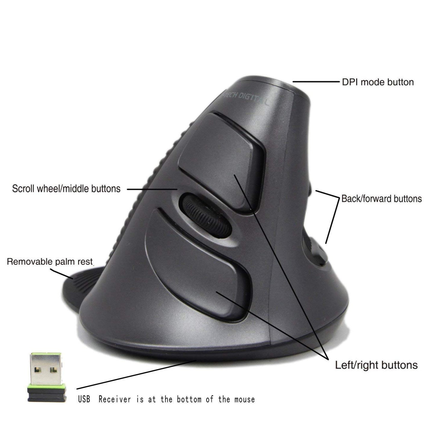 V618 Wireless Vertical Mouse