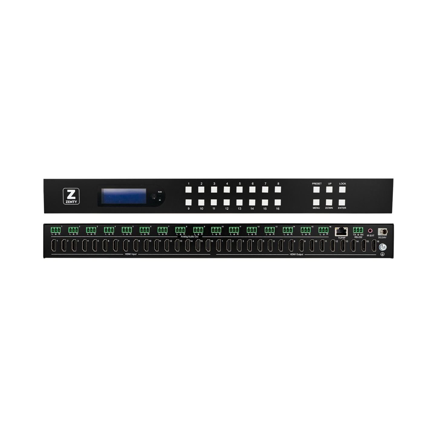 16x16 4K 60Hz HDMI Matrix Switcher w/ Audio Routing