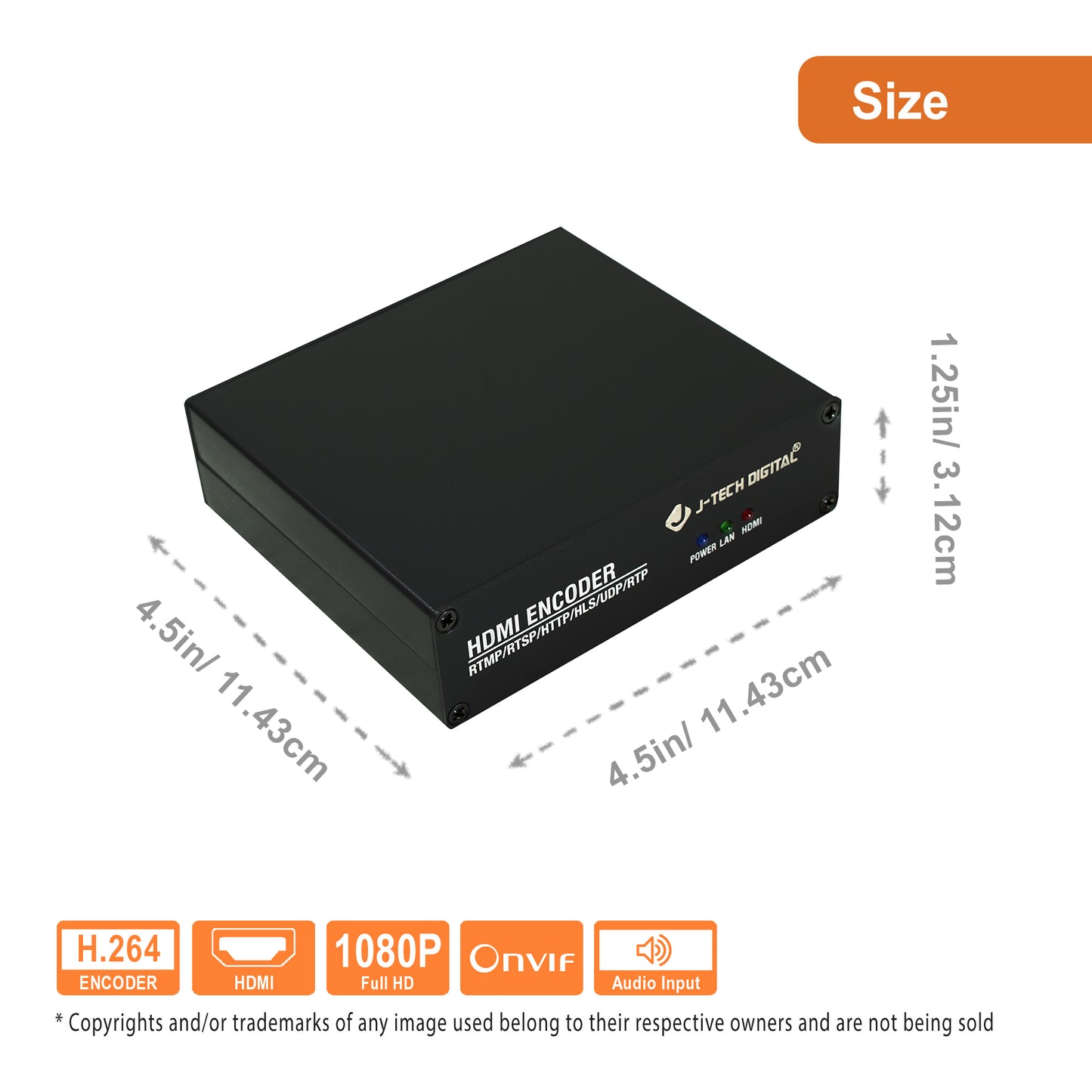 HDMI H.264 Livestream Encoder w/ Audio Embedder 1080P@60Hz