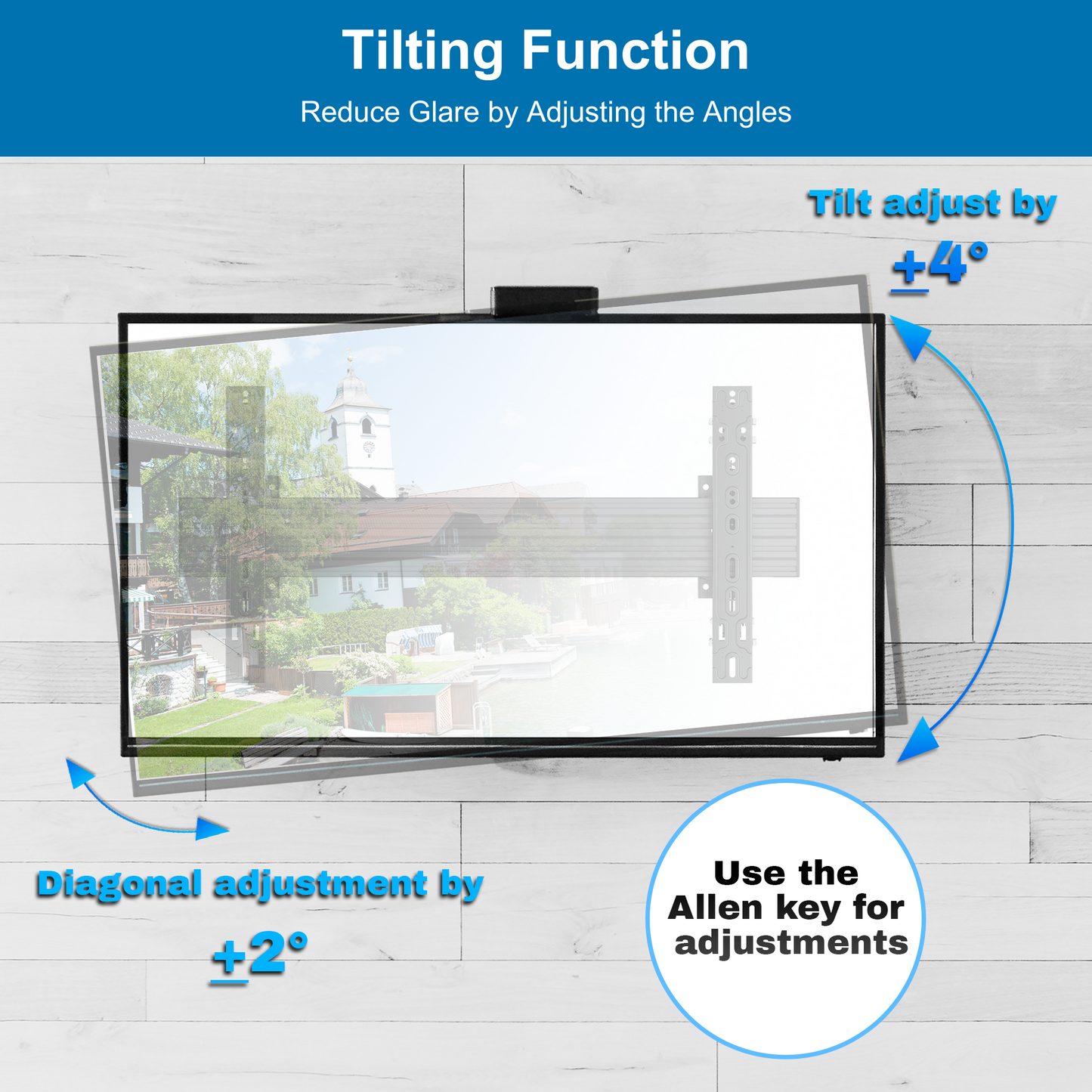 2×2 Video Wall Mounting Kit For 32″ – 65” Displays, Pop-Out Arms; Tilt, Leveling Adjustment