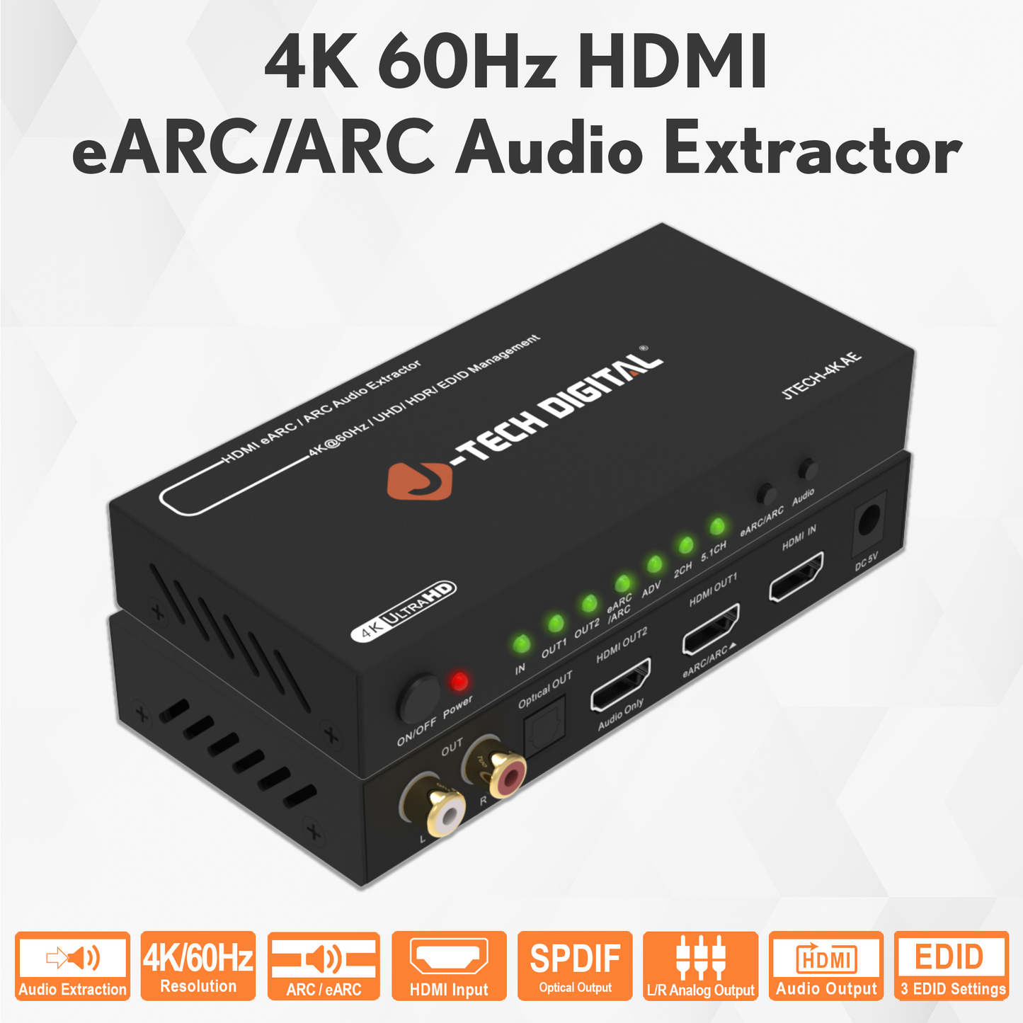 4K 60Hz HDMI eARC / ARC Audio Extractor