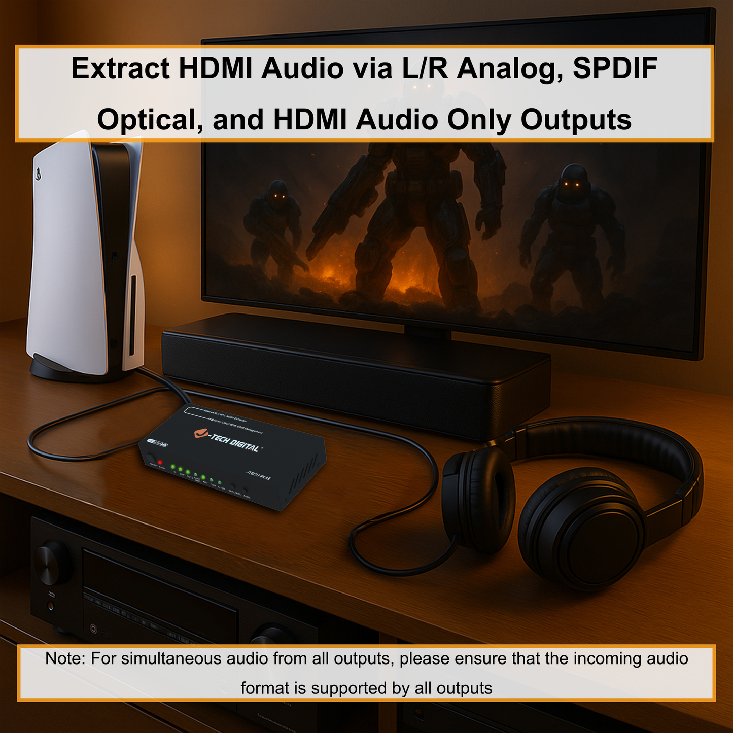 4K 60Hz HDMI eARC / ARC Audio Extractor