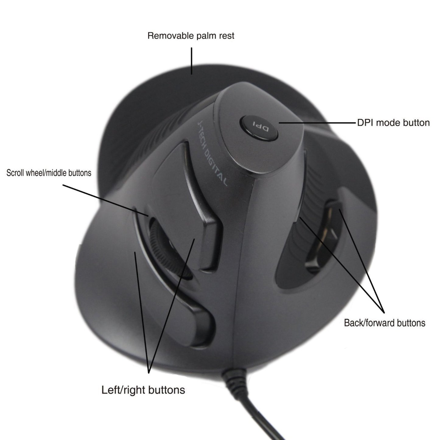 V618 Wired Vertical Mouse