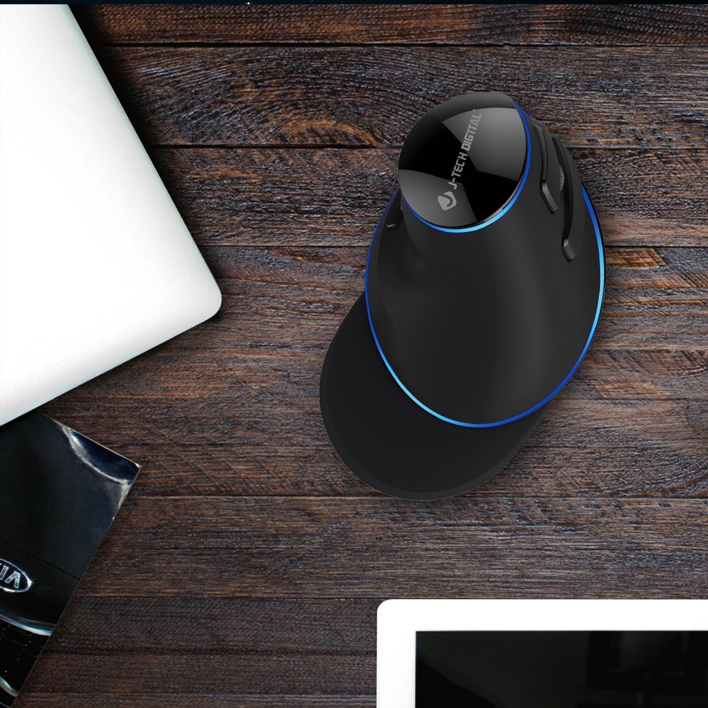 Wired Vertical Mouse with Removable Palm Rest (V628)