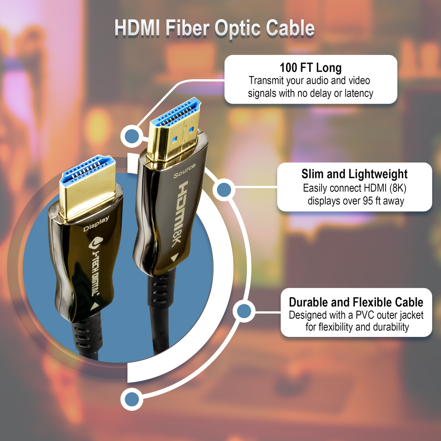 100ft. 8K Fiber Optic HDMI Cable