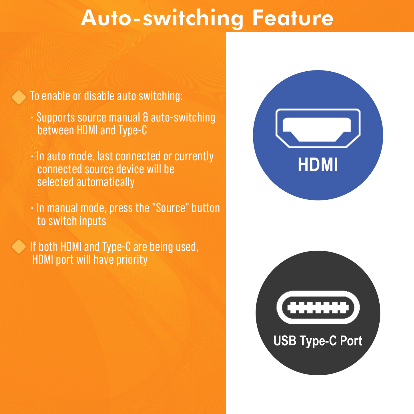 4K60Hz Wall Plate Extender Over Single Cat 5e/6/7 with HDMI/USB-C Inputs, USB-C Charging Port, PoC Feature