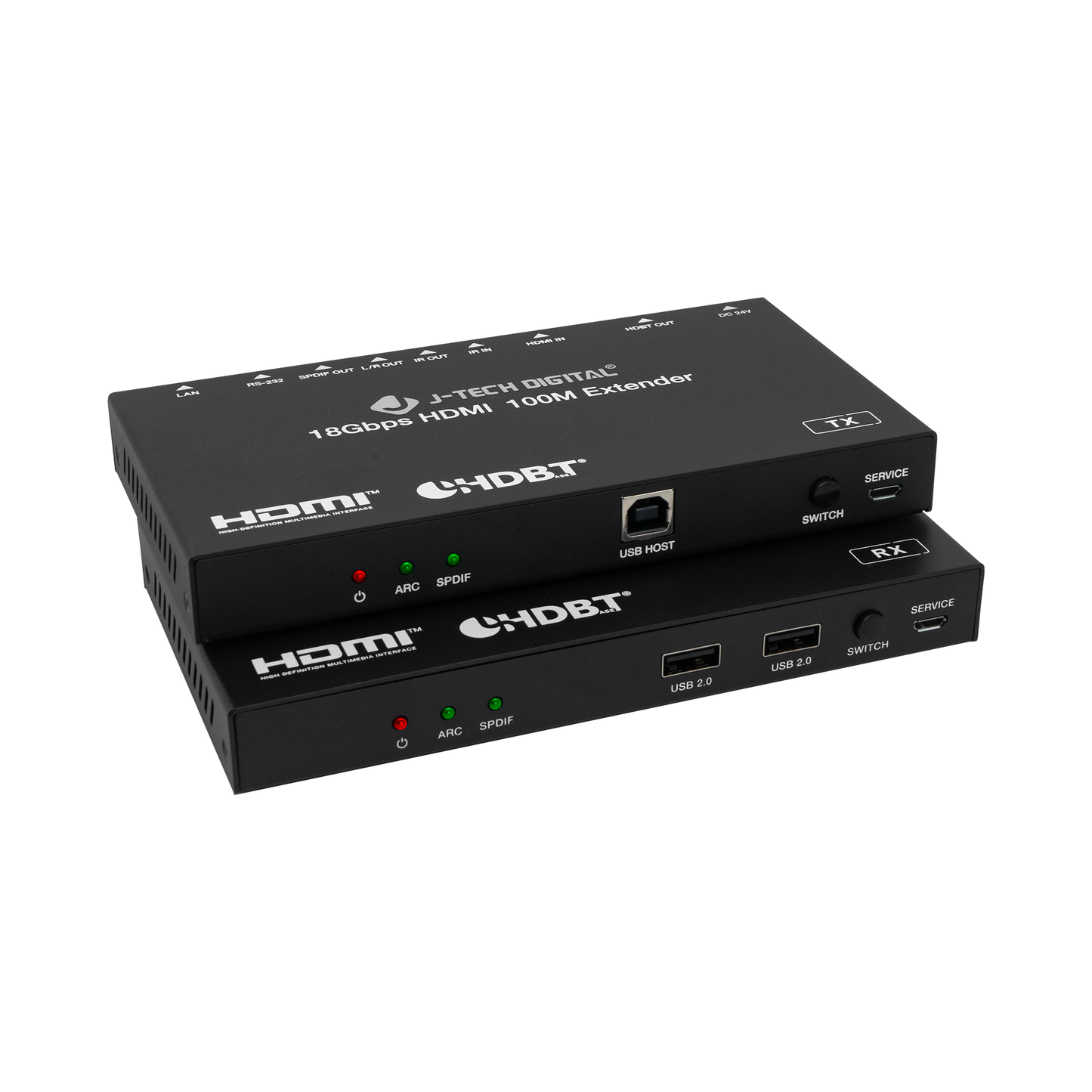 4K 60Hz (70m/230ft.) HDMI KVM Extender w/ ARC, Ethernet, USB