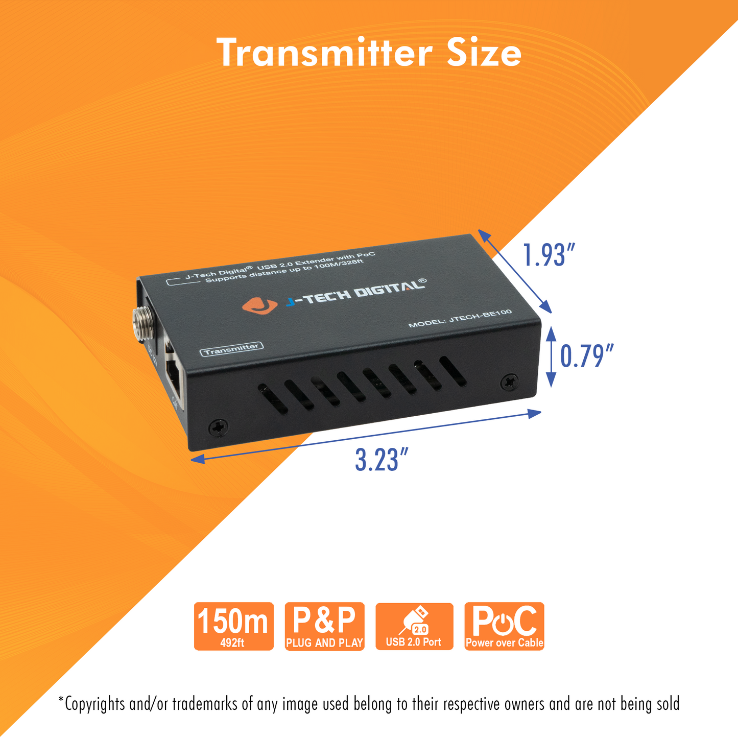 USB 2.0 Port Extender over Single Cat5e/6 Ethernet Cable