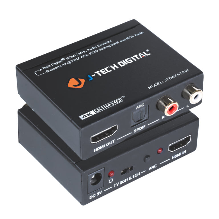 HDMI-ARC HDMI 1.4 Audio Extractor Converter De-embedder SPDIF + RCA Output | 4K@30Hz