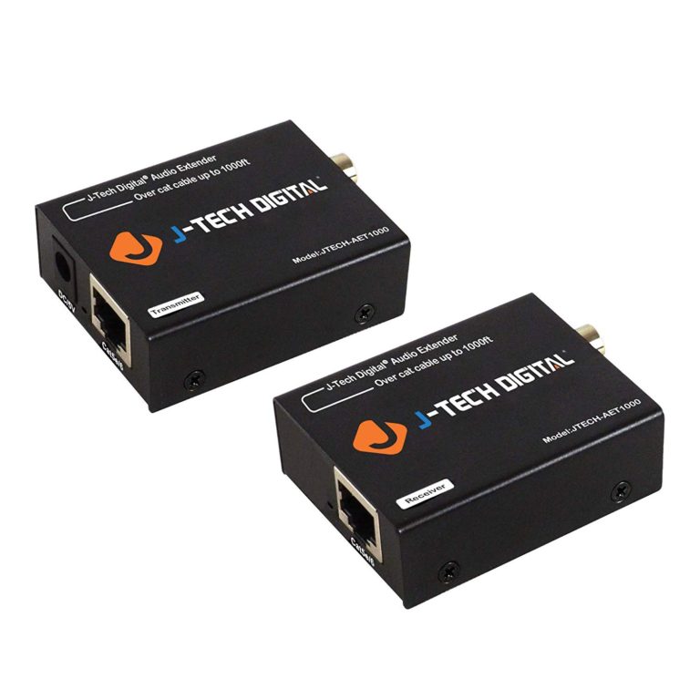 Optical/Coaxial Digital Audio Extender/Converter Over Cat5e/6 (990 feet)