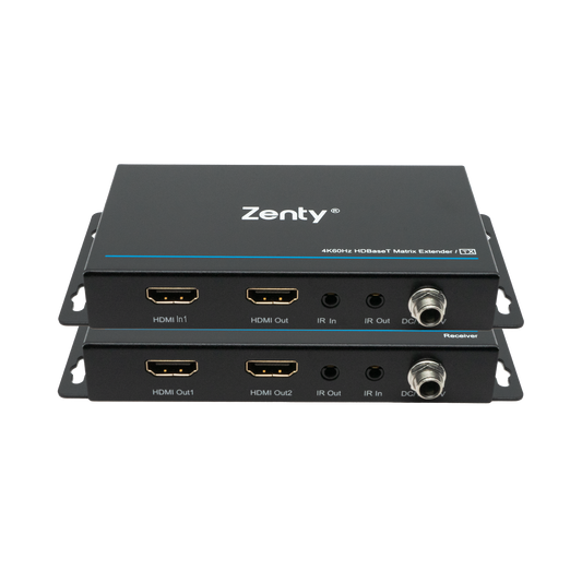 4K 60Hz 4:4:4 HDBaseT HDMI over Ethernet Extender with Dual Outputs 130ft | 230ft